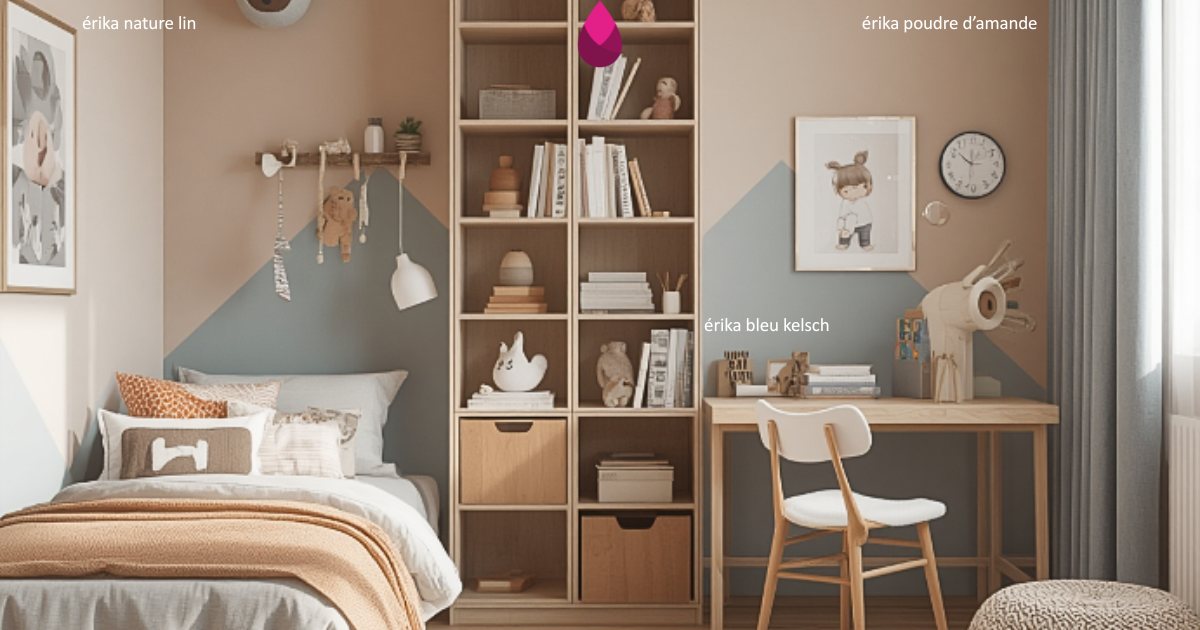 Chambre d'enfant en aplats doux
